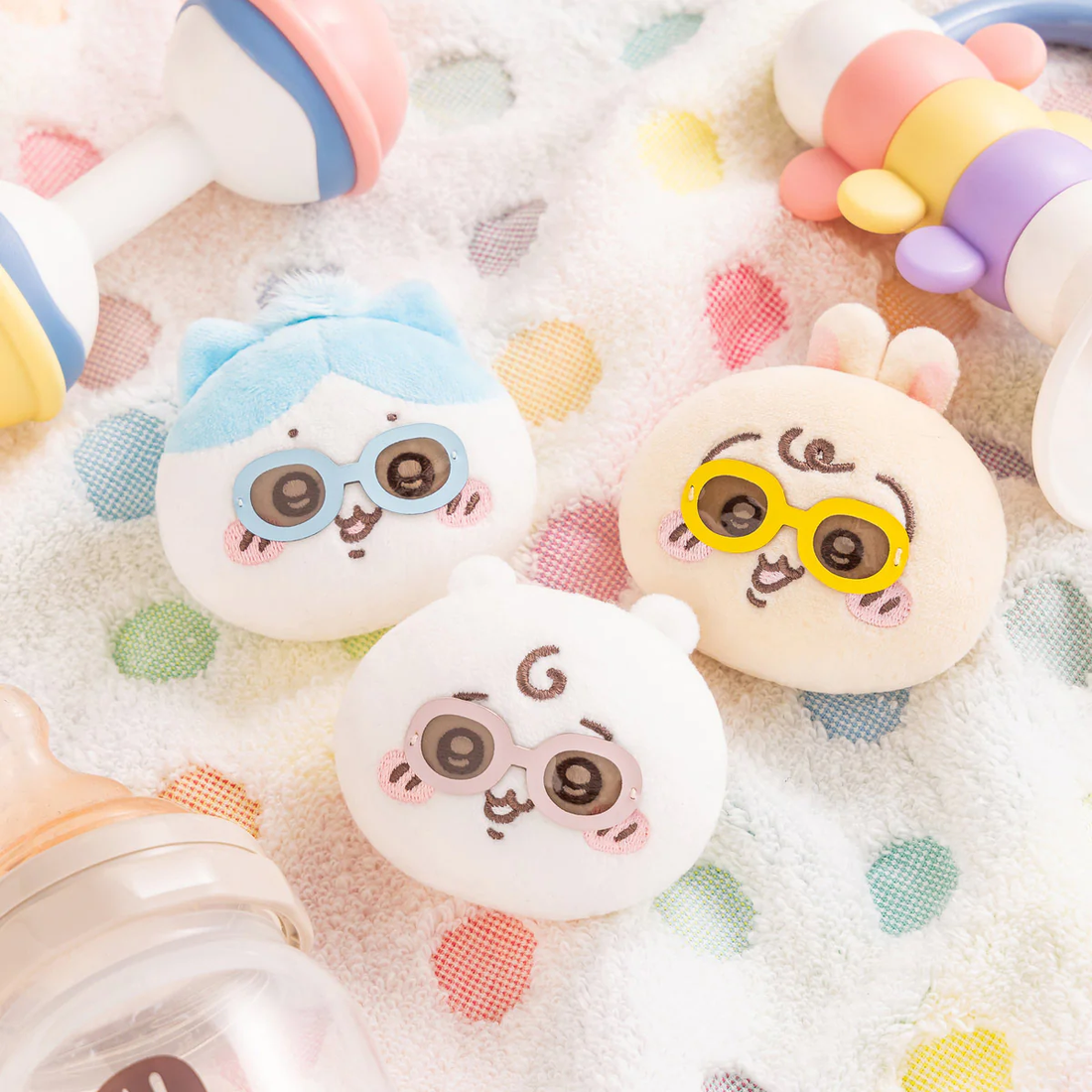 chiikawa｜Baby Plush Face Badge Set｜H60xW70xD35mm approx.
