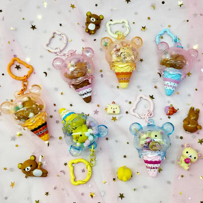 Rilakkuma｜candy mini ice cream cone keychain mystery bag/blind box/All 6 types｜1pcs