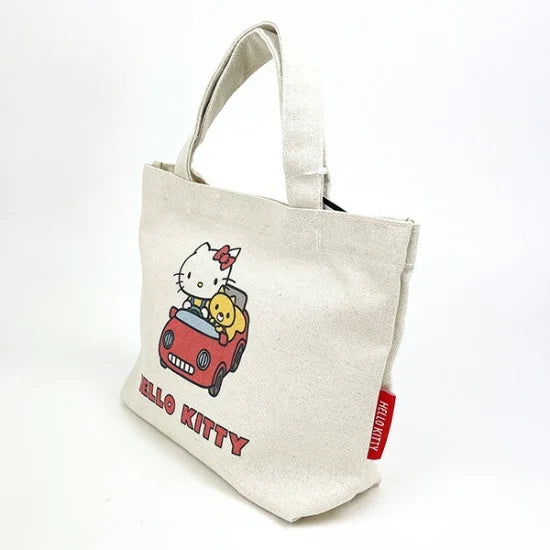 Hello kitty凯蒂猫｜50周年限定kitty骑车车较厚质感托特包/内有侧袋｜约19cm×30cm×10cm