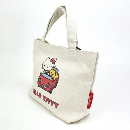 Hello kitty凯蒂猫｜50周年限定kitty骑车车较厚质感托特包/内有侧袋｜约19cm×30cm×10cm