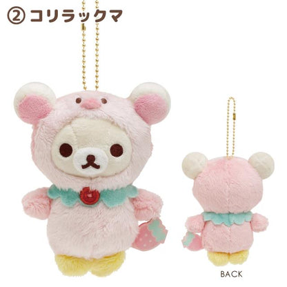 Rilakkuma轻松熊｜草莓日系列角色限定挂件｜约145 x 110 x 60mm
