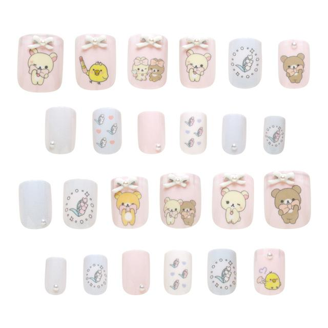 Rilakkuma｜ Theme Character Mix Cosmetic Item Nail Tips｜H135×W65×D20mm approx.