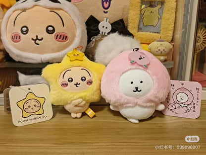 【limit 1】Nagano｜Characters Dance with peaches Mascot Holder /Plush Keychain｜H115×W105×D80mm approx.