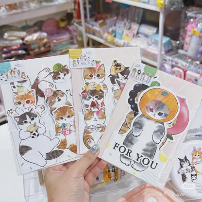 Mofusand｜3D Greeting Card - Cat / Fruit / Message For You水果鲨鱼猫给你的讯息立体贺卡｜76x112mm