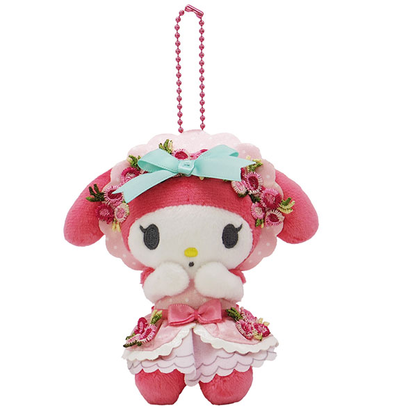Sanrio｜My Melody 50th Anniversary  Mascot Holder /Plush Keychain｜H11.5 x W11 x D6cm approx.✔️