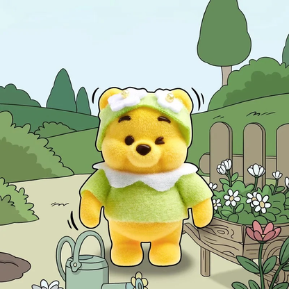 MINISO Disney Winnie the Pooh Touching Garden Series Flocking Figure Toy Blind Box