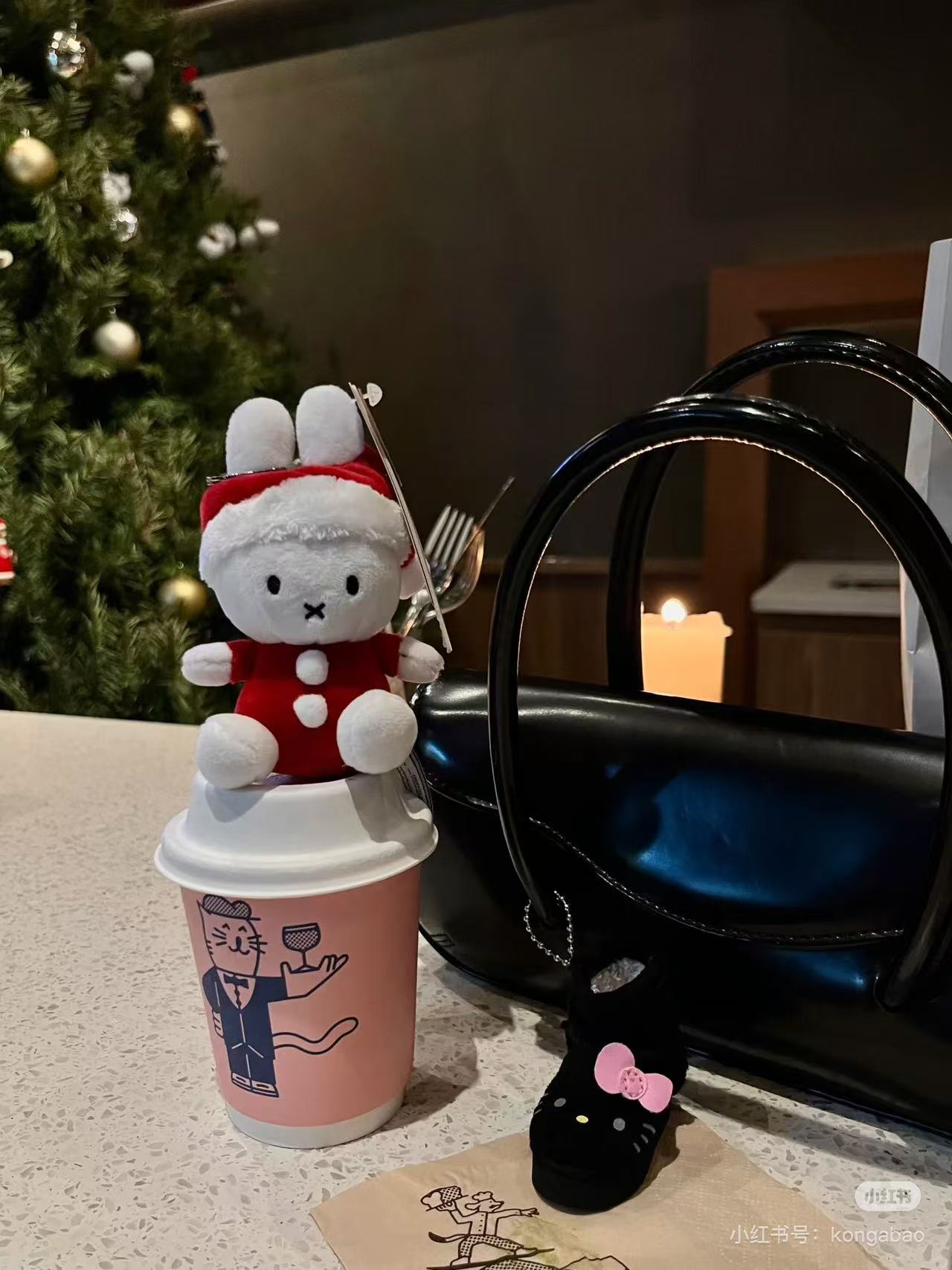 Miffy｜santa Mascot Holder /Plush Keychain｜H10cm approx.