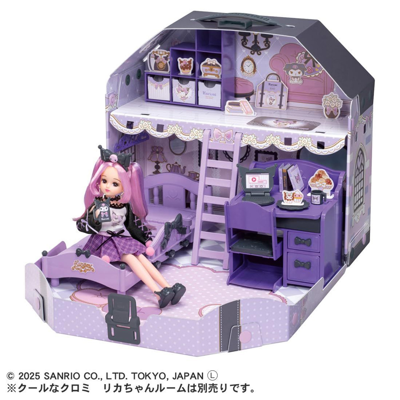 Licca｜Sanrio Licca-chan LD-11 Cool Kuromi ｜26 x 12 x 4cm approx.