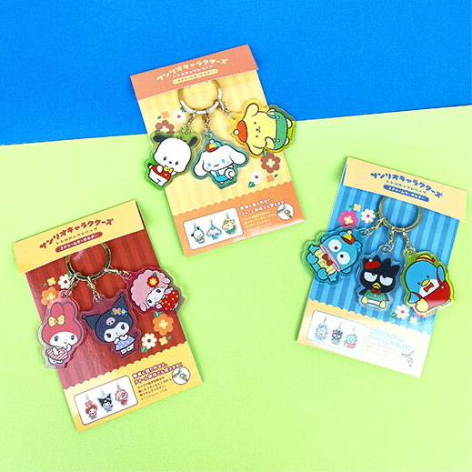 Sanrio｜亚克力角色三连钥匙扣/钥匙圈