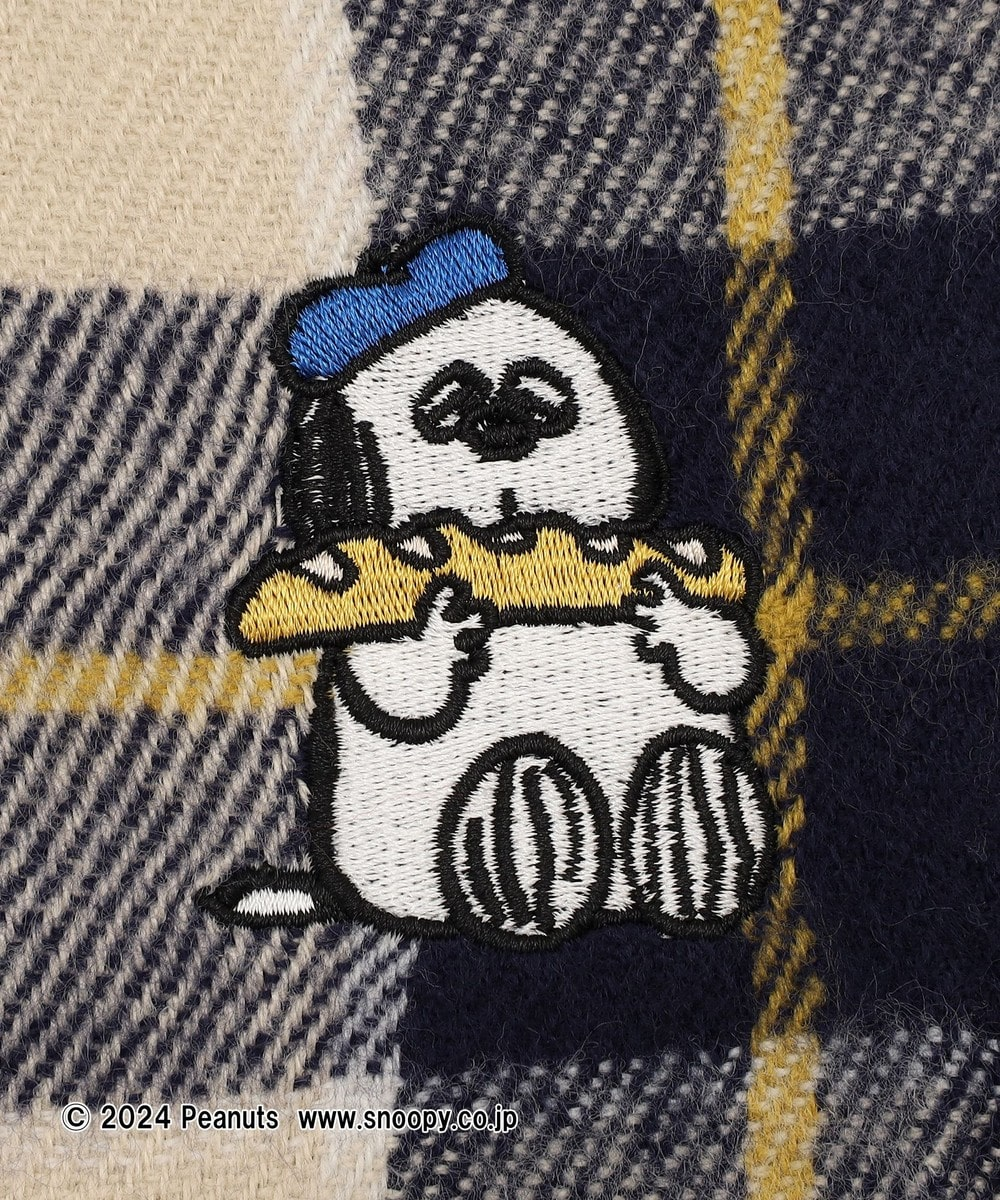 Snoopy史努比｜PEANUTS x Afternoon Tea下午茶联名巴黎铁塔系列双面刺绣图案披肩/围巾｜约总长200cm/宽62cm/流苏10cm