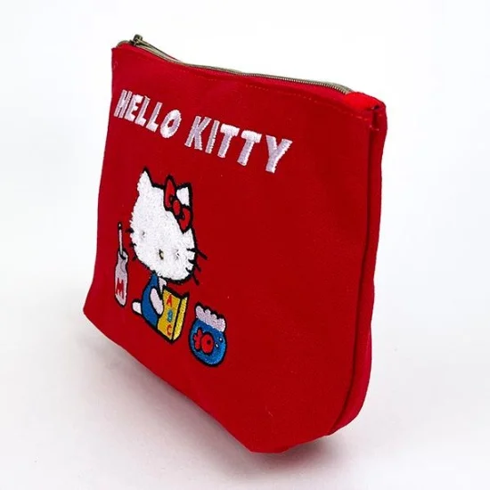 HelloKitty凯蒂猫｜Sanrio Hello Kitty 50th Anniversary Makeup Pouch收纳包/化妆包｜约H13×W19×D5