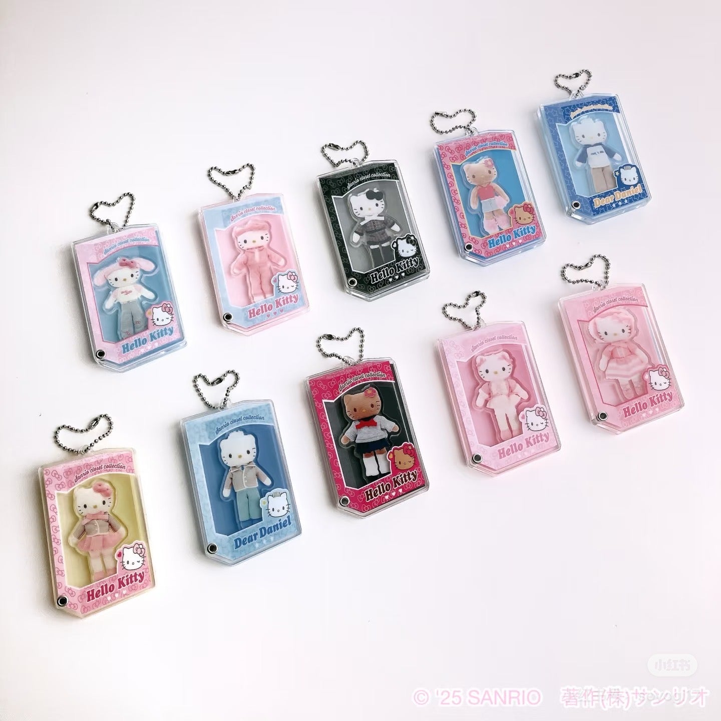 Hello Kitty｜Closet Collection Doll Dear Daniel &amp; Hello Kitty Acrylic Charm mystery bag/blind box/All 10 types｜1pcs