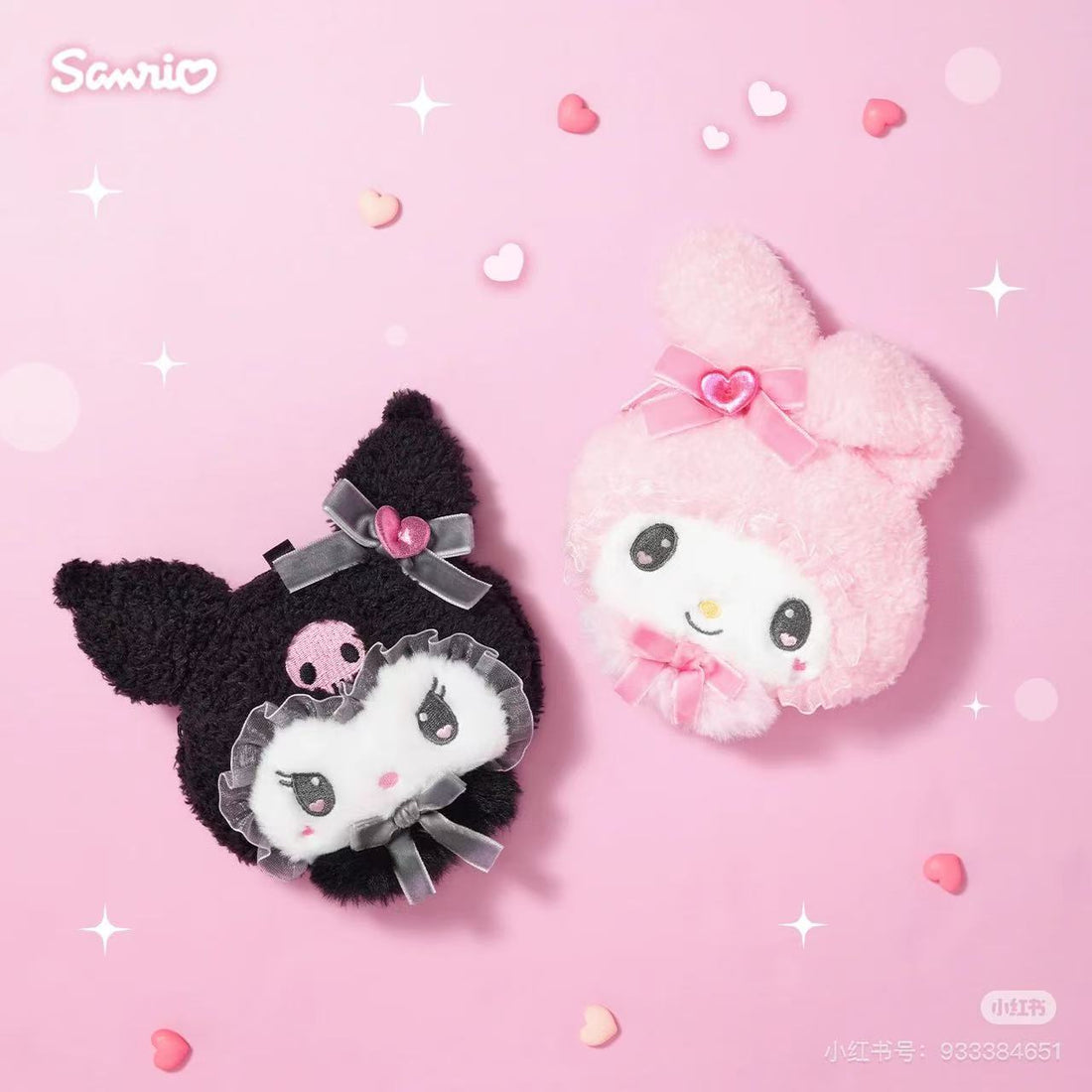Sanrio｜Kuromi &amp; My Melody : Melousa Romiusa Mini Pouch｜13×4×13.5cm approx.
