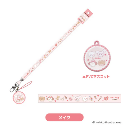 mikko illustrations｜Mascot Neck Strap｜ H450xW20mm approx.