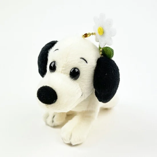 Snoopy｜Peanuts First Snoopy Keychain Mascot Plush Toy75周年限定头顶花花史努比毛绒玩偶挂件/包挂｜12cm×7cm×4cm approx.