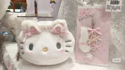 Sanrio｜White Cat Ballerina Face Shaped Pouch｜W14 x D6 x H10cm approx.