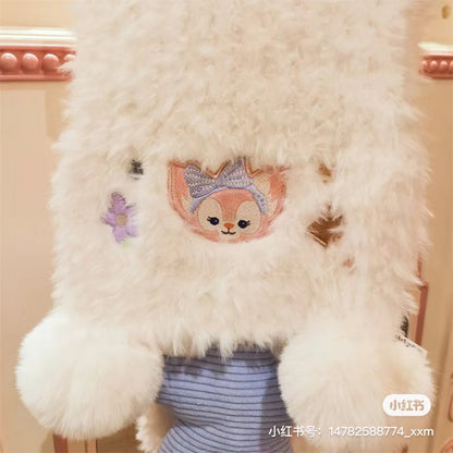 Disney SH｜超暖和懒懒Linabell玲娜贝儿刺绣头像围巾