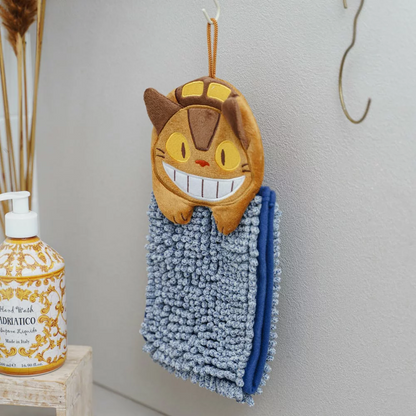 My neighbor totoro｜Fluffy Hand Towel吉卜力宫崎骏卡通角色可悬挂吸水速干超细纤维刺绣擦手巾｜约W16 x H34 x D4 cm