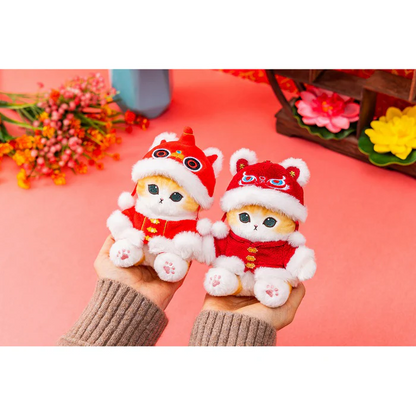 【limit 1】Mofusand｜Chainya Clothing Nyan Mascot鲨鱼猫中国新年限定吉祥服装坐姿毛绒玩偶挂件/包挂｜约H135 x W120 x D100mm