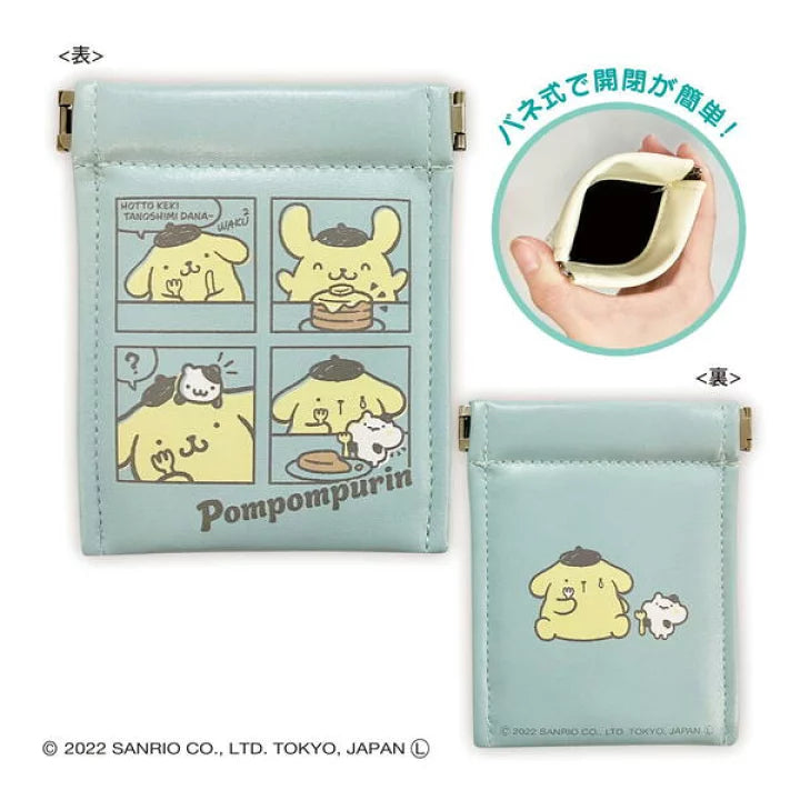 Sanrio｜皮质感四宫格漫画方形零钱包｜约縦118×横90mm