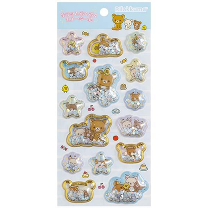 Rilakkuma｜Sparkling Pukupuku Air Sticker｜ 200 x 95mm approx.