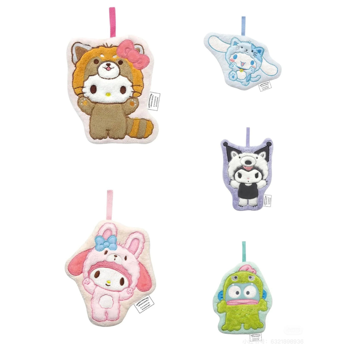Sanrio｜Animal Banzai Series Die-Cut Mascot Towel｜H194 x W165 x D22mm approx.