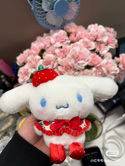 【limit 1】Sanrio｜Ichigo Shimbun 50th Anniversary Mascot Holder /Plush Keychain｜13×6×10.5cm approx.