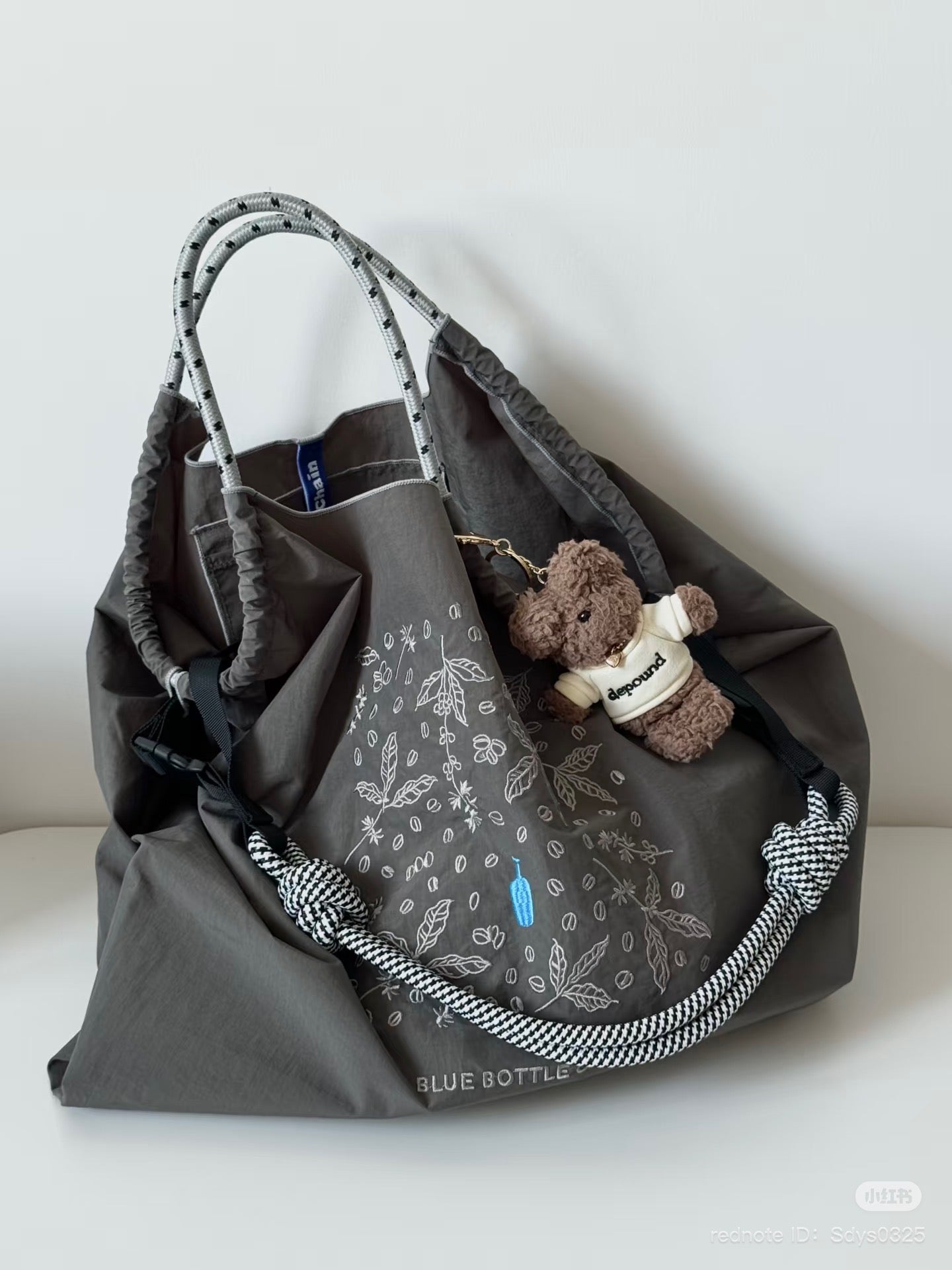 Blue bottle coffee｜ball&amp;chain Collaborate foldable Eco Bag｜L / H45cm