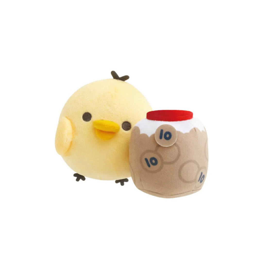 Rilakkuma轻松熊｜Kiiroitori Yellow Chick Plush Doll BASIC RILAKKUMA Circus Limit San-X存钱罐鼻孔鸡毛绒玩偶摆件/公仔 ｜约120×150×120mm