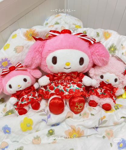 【limit 1】Sanrio｜Ichigo Shimbun 50th Anniversary Mascot Holder /Plush Keychain｜13×6×10.5cm approx.