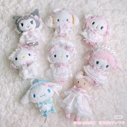 【Restock incoming】Sanrio｜White Frill Design Mascot Holder /Plush Keychain｜13.5×7.5×18cm approx.