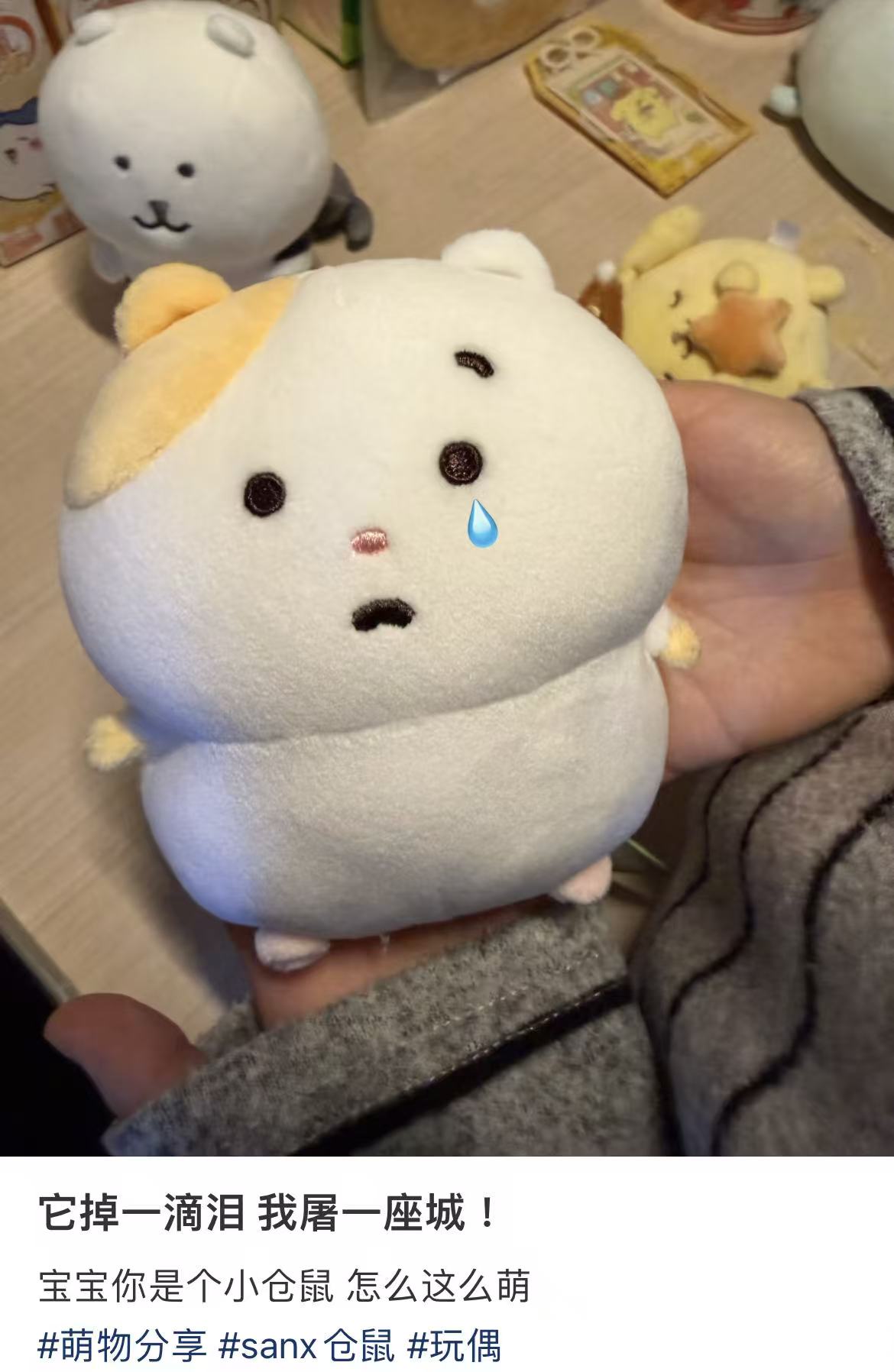 Sanx｜Little Moments of Joy Mainichi Hamuchima Plush Dolls/Plush Toy (S)｜130×100×85mm approx.