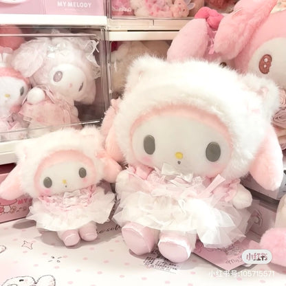 【limit 1】Sanrio｜White Cat Ballerina Mascot Holder /Plush Keychain｜9.5 x 6 x 13cm approx.