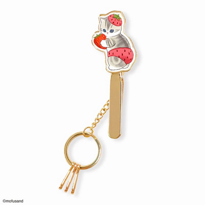 Mofusand｜Fruit Cat Clip Key Charm｜85×25×20mm approx.