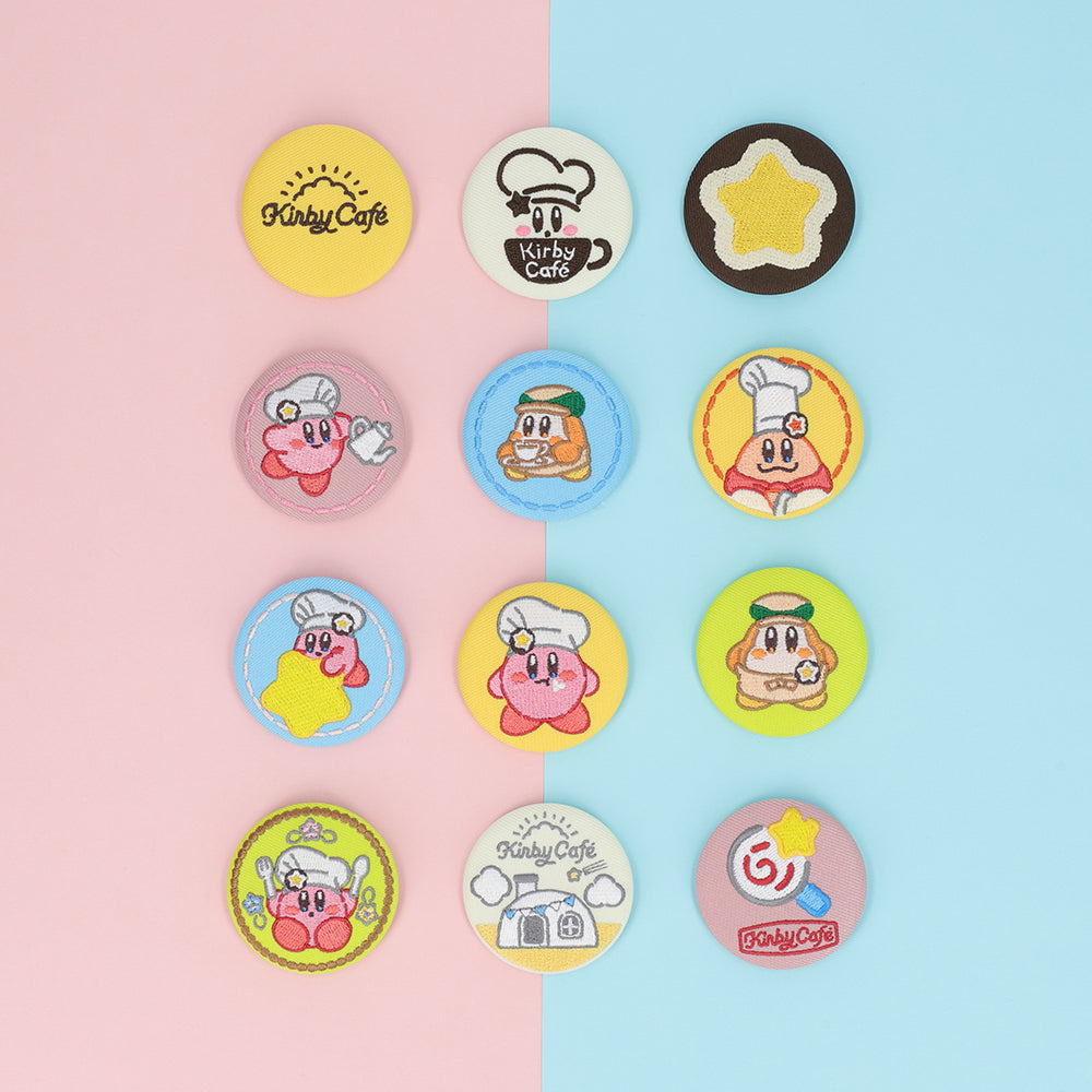 Kirby｜Embroidered Badge Collection Vol.01 Kirby Café Limited Edition星之卡比咖啡厅限定刺绣徽章/吧唧盲盒/全12种｜1枚入