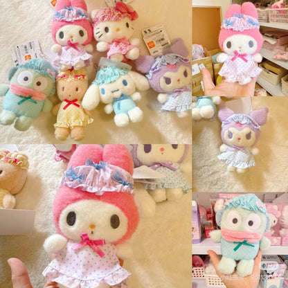 Sanrio｜Nightcap Ribbon Mascot Holder /Plush Keychain｜105×140×75mm approx.