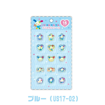 Sanrio｜Characters Usahana Crystal Seal sticker｜H17 x W20 x D3mm approx.