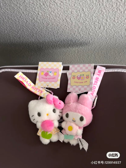 Sanrio｜郁金香系列角色花花爱心扣挂件｜约9×4×10.5cm