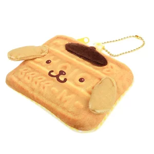 Sanrio三丽鸥｜Morinaga × Sanrio Collaboration Biscuit &amp; Pouch森永联名饼干+饼干造型零钱包挂件/正反面都可爱｜约幅11×奥行4×高さ11cm【25.07】