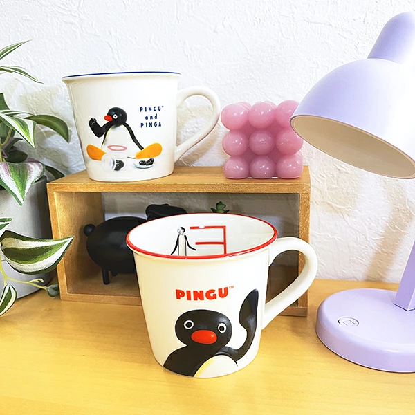 Pingu｜Color Line Measuring Mug｜200ml