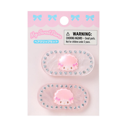 Sanrio｜Sparkling Stone Pearl MarbleHair Clip Set｜5×1.5×2.5cm approx.