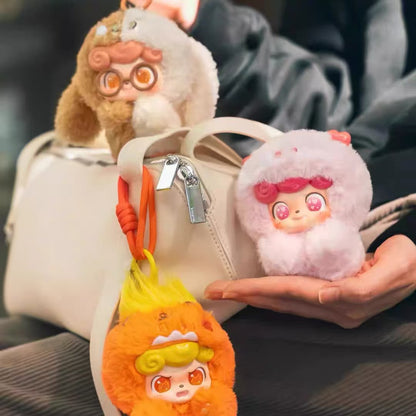 JOTOYS Q.Kid Emotional Hairy Monsters Series Vinyl Plush Keychain Blind Box