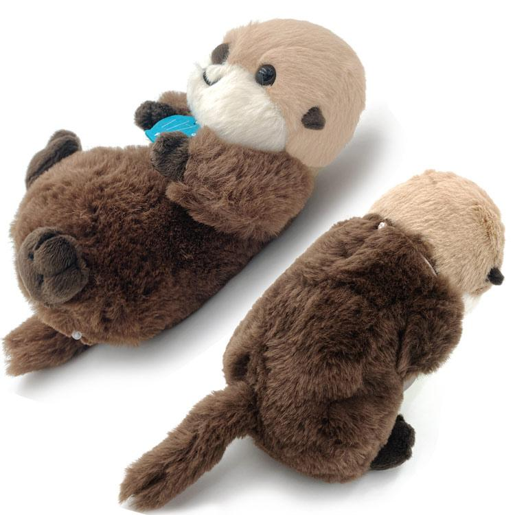 potte｜Animal motif stuffed sea otter Plush Dolls/PlushToy｜W9 x H9 x D16cm approx.