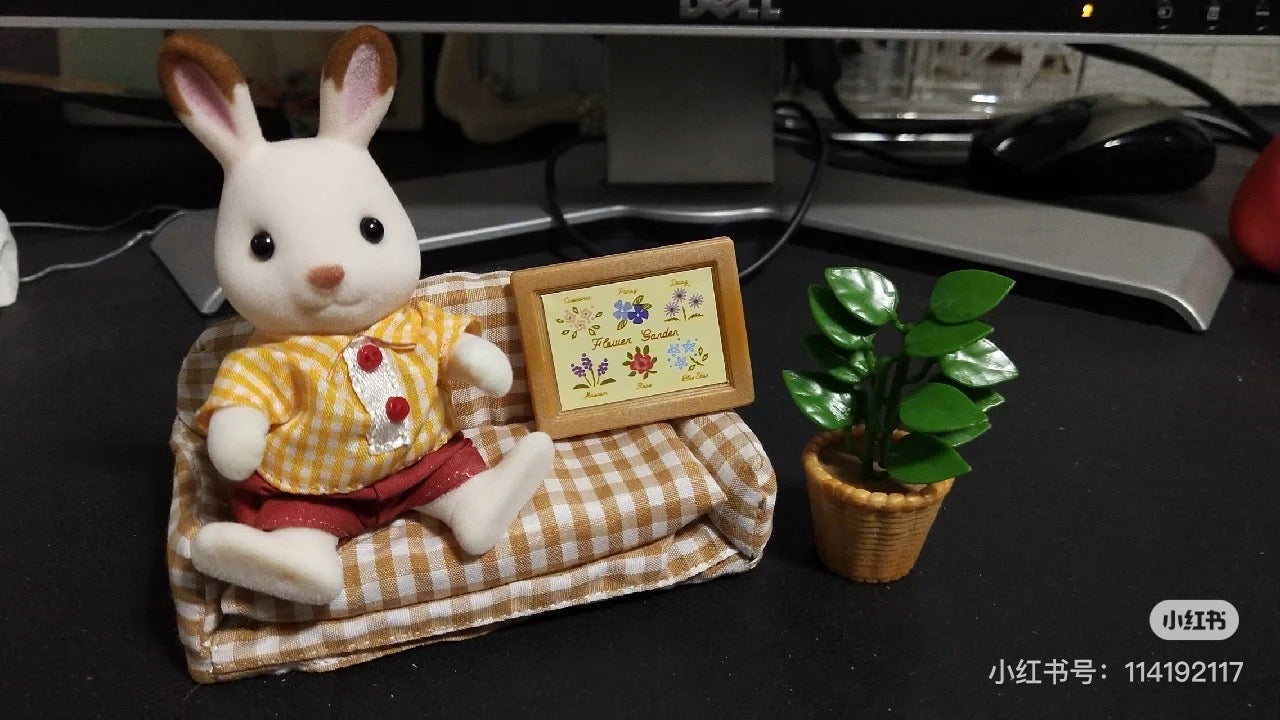 SylvanianFamilies森贝儿家族｜Chocolate Rabbit Father Set巧克力兔爸爸家具套组5013