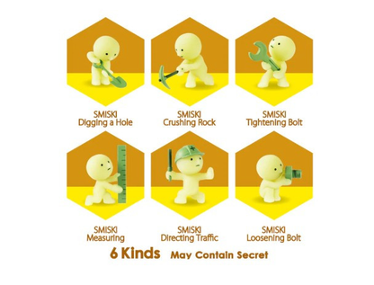 SMISKI｜Mini Glow Figure - CONSTRUCTION mystery bag/blind box/All 6 types｜1pcs