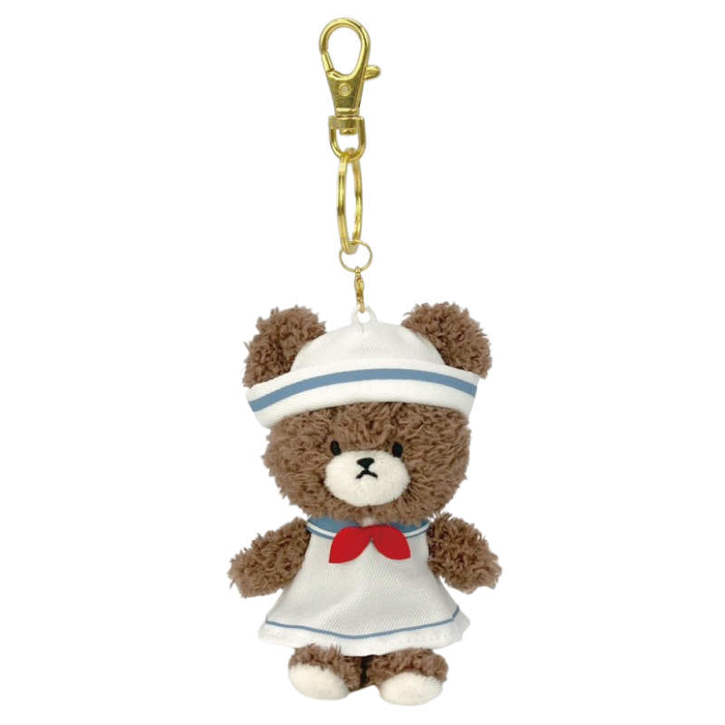 The bear’s school｜Marine Jackie Mascot Holder /Plush Keychain｜H12 x W7 x D5cm approx.
