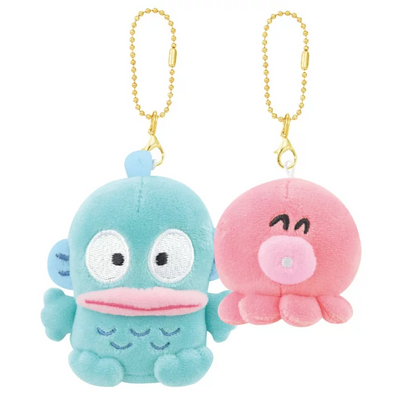 Sanrio三丽鸥｜ niko nui Cinnamoroll &amp; Moca Plush Mascot Keychain磁吸贴贴毛绒玩偶钥匙挂件/包挂/1对｜约 14.5 x 9.5 x 6 cm