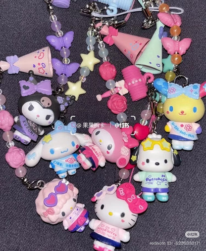 【limit 3】Sanrio｜Academy Sparkle Festival Strap/ Keychain chibittomo mystery bag/blind box/All 8 types｜1pcs