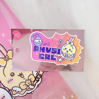 Chiikawa 吉伊卡哇｜超魔法少女/小魔仙系列大张镭射偏光闪闪贴纸/手机贴/行李箱贴