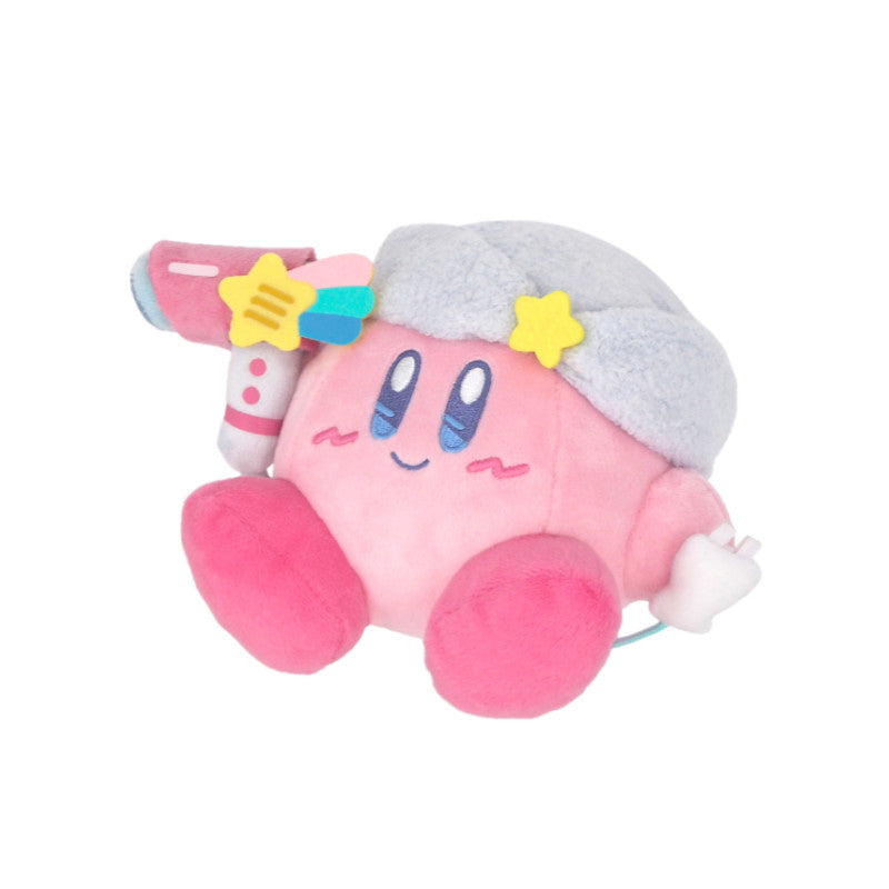 Kirby｜裹浴巾手拿吹风机羞羞/卡比甜梦系列泡澡满头泡泡/毛绒玩偶/小公仔 ｜约18 x 11.5 x 10 cm